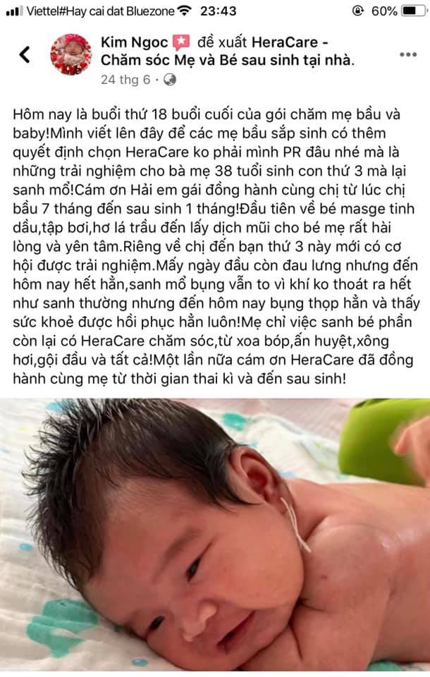 review dịch vụ chăm sóc mẹ và bé sau sinh