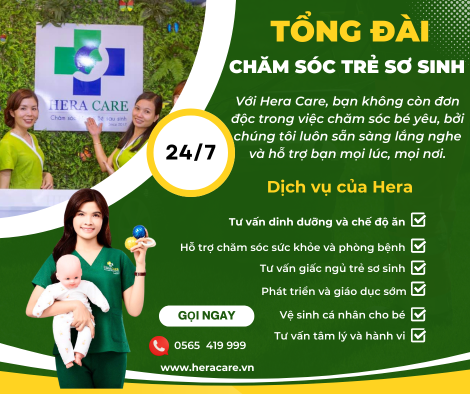 tổng đài chăm sóc sức khỏe trẻ sơ sinh hera care